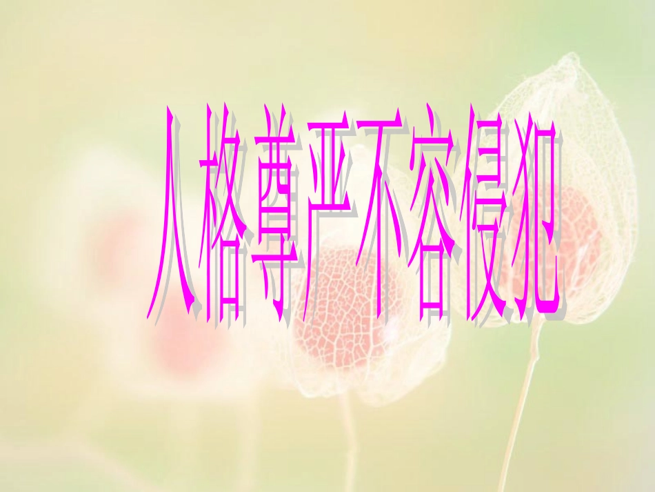 人格尊严不容侵犯(1)_第1页