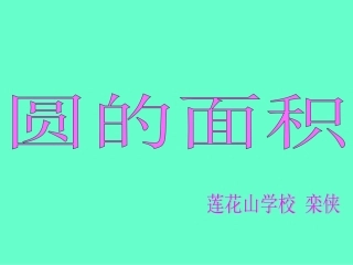 人教版_圆的面积