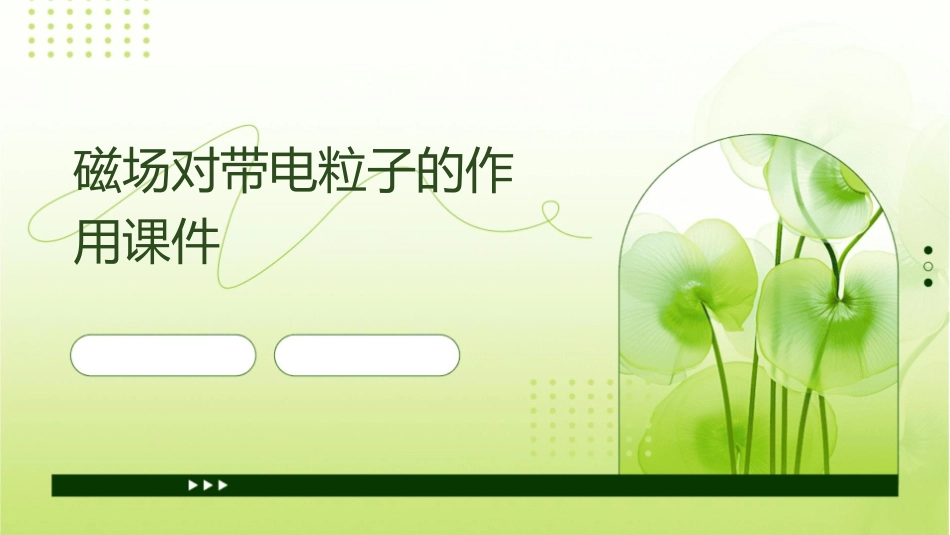 磁场对带电粒子的作用课件_第1页