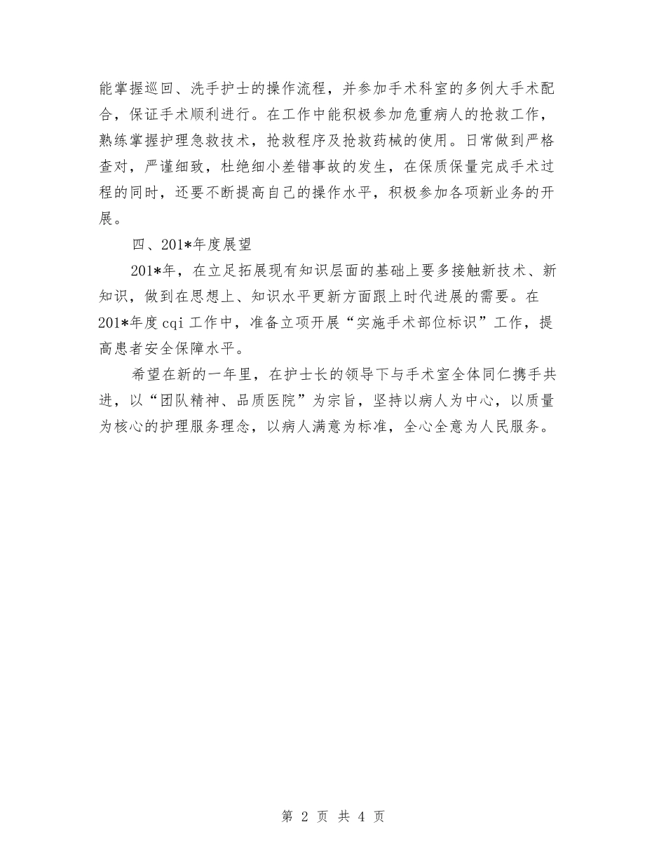 2024年手术室护士工作总结范文与2024年手术室护士年终总结汇编_第2页