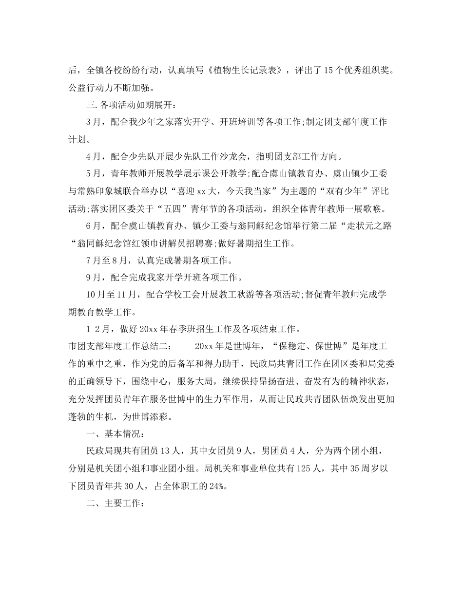 市团支部年度工作总结 _第3页