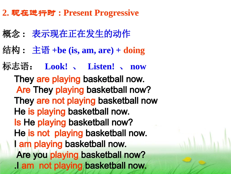 中考英语时态复习课件_第3页
