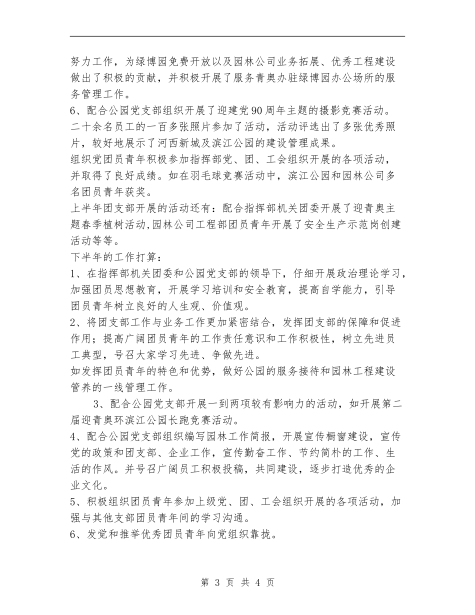 公园团支部上半年工作总结_第3页