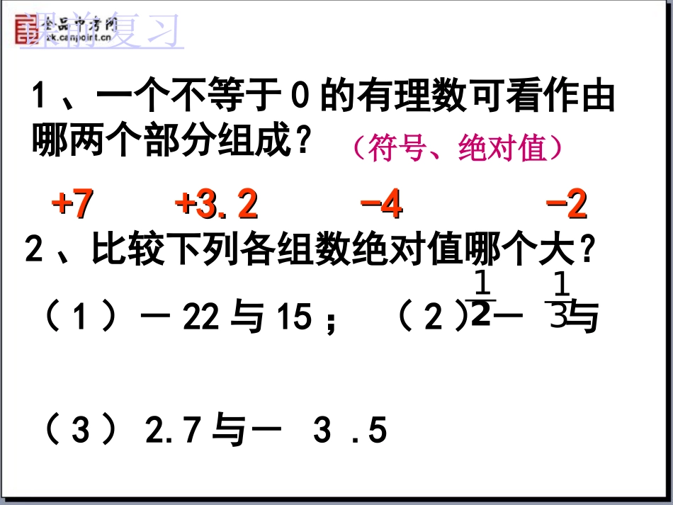 【精品课件一】24有理数的加法课件_第2页