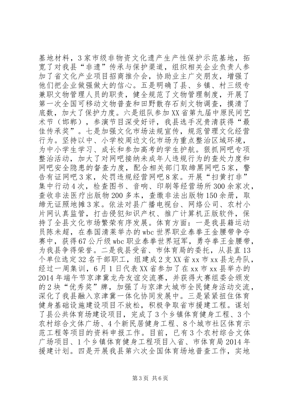 县文广新局年度工作汇报_第3页