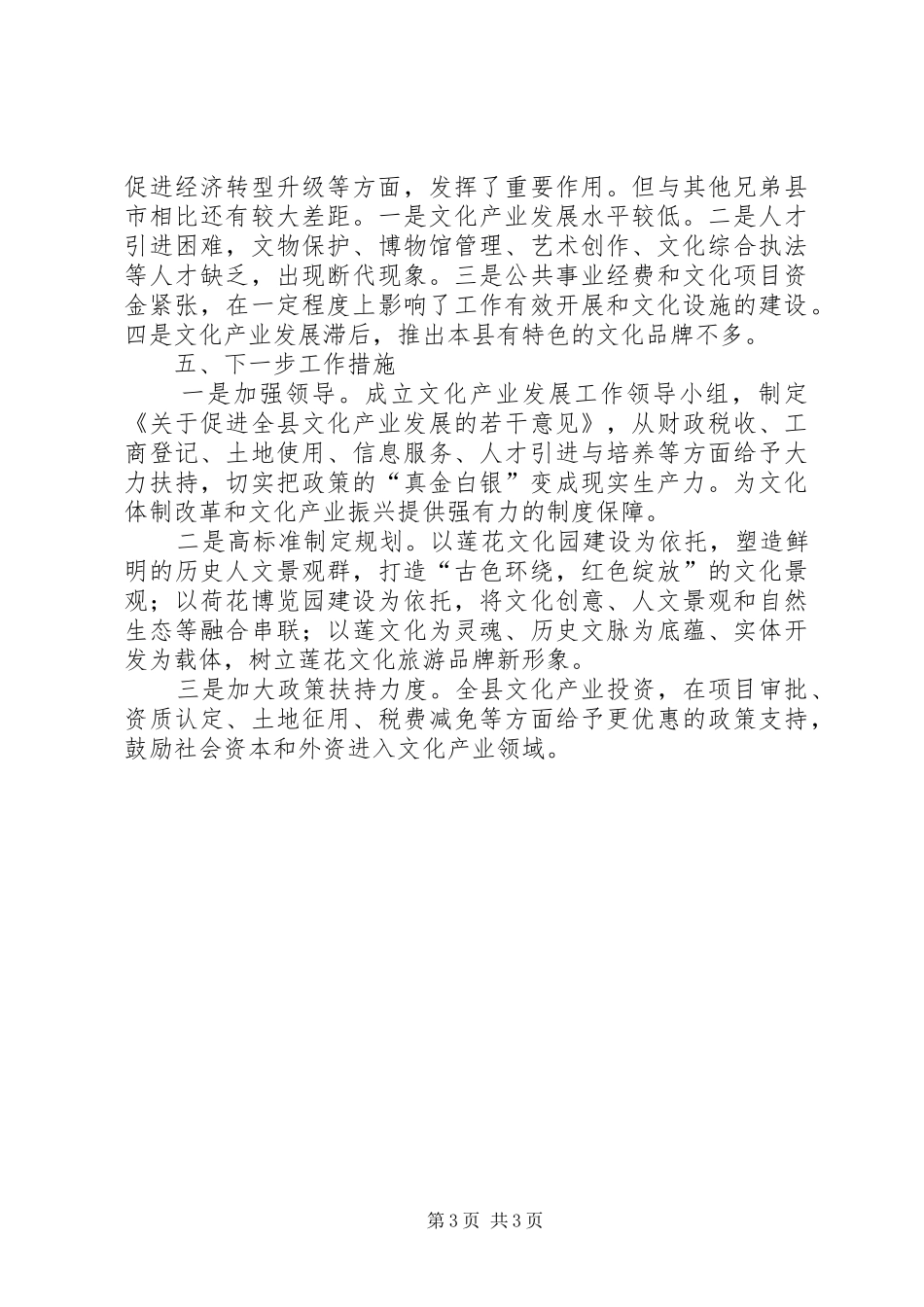 县文广新局文化产业发展情况汇报_第3页