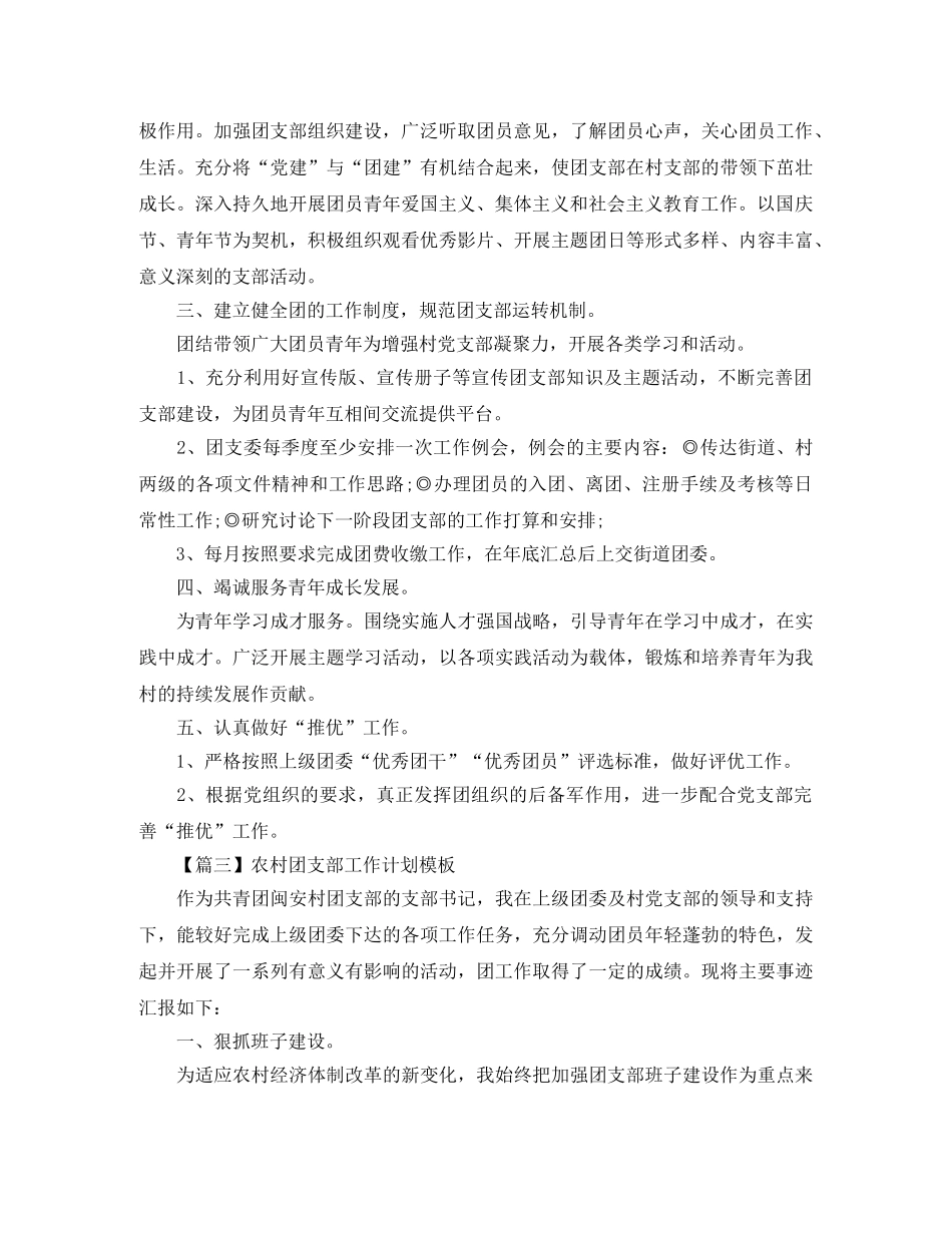 农村团支部工作计划模板【三篇】 _第3页
