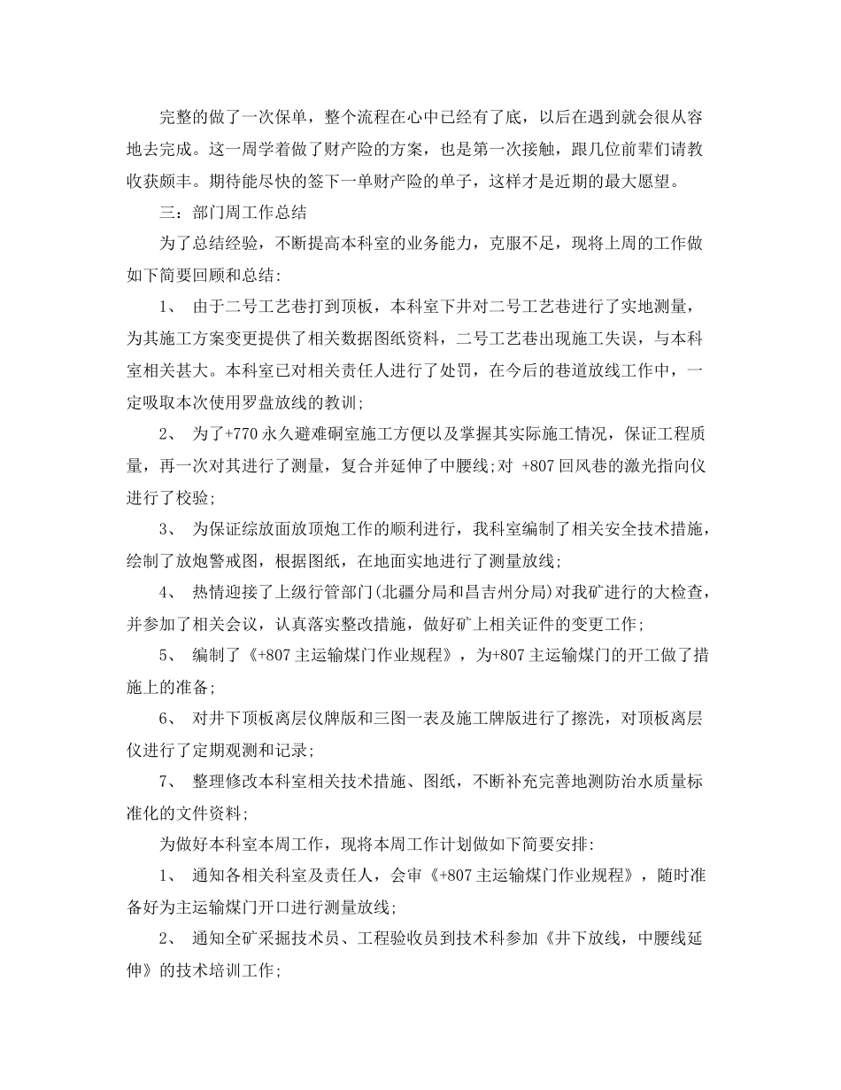 一周工作总结格式模板 _第3页