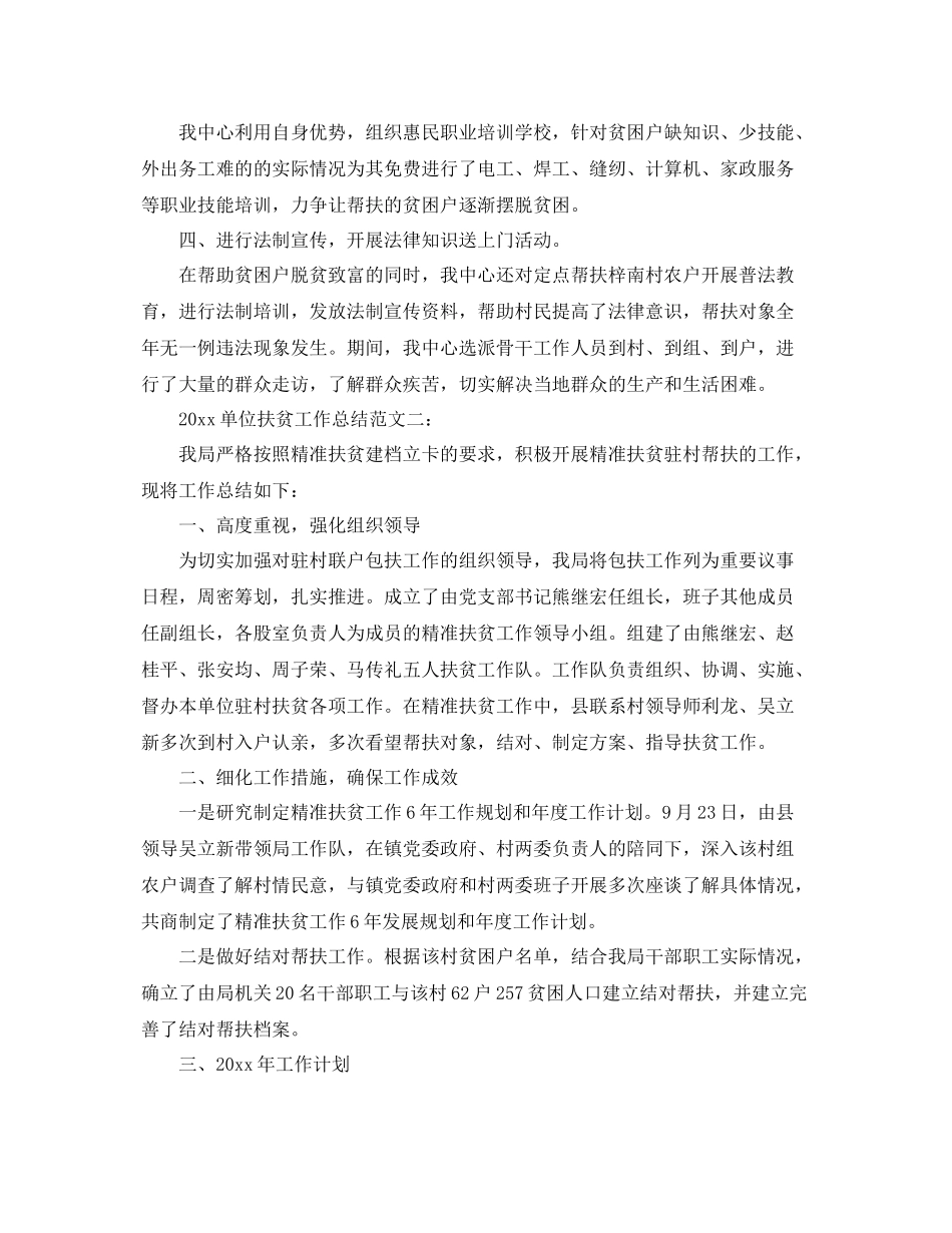 单位扶贫工作总结 _第2页