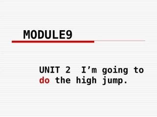 四年级第一册MODULE9Unit2