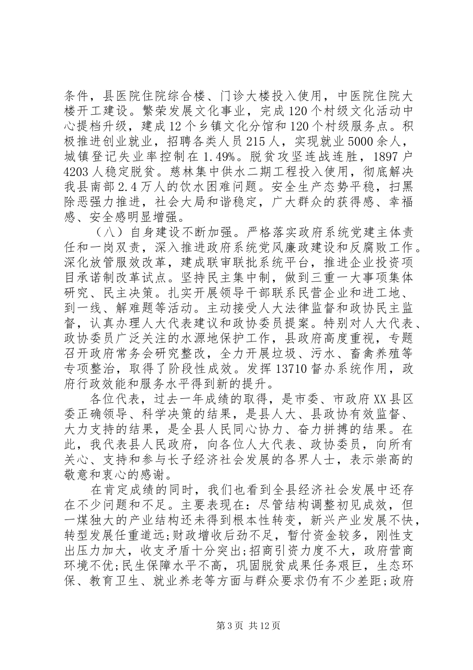 县政府县长政府工作报告_第3页