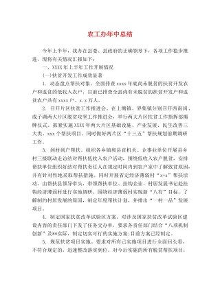 农工办年中总结 