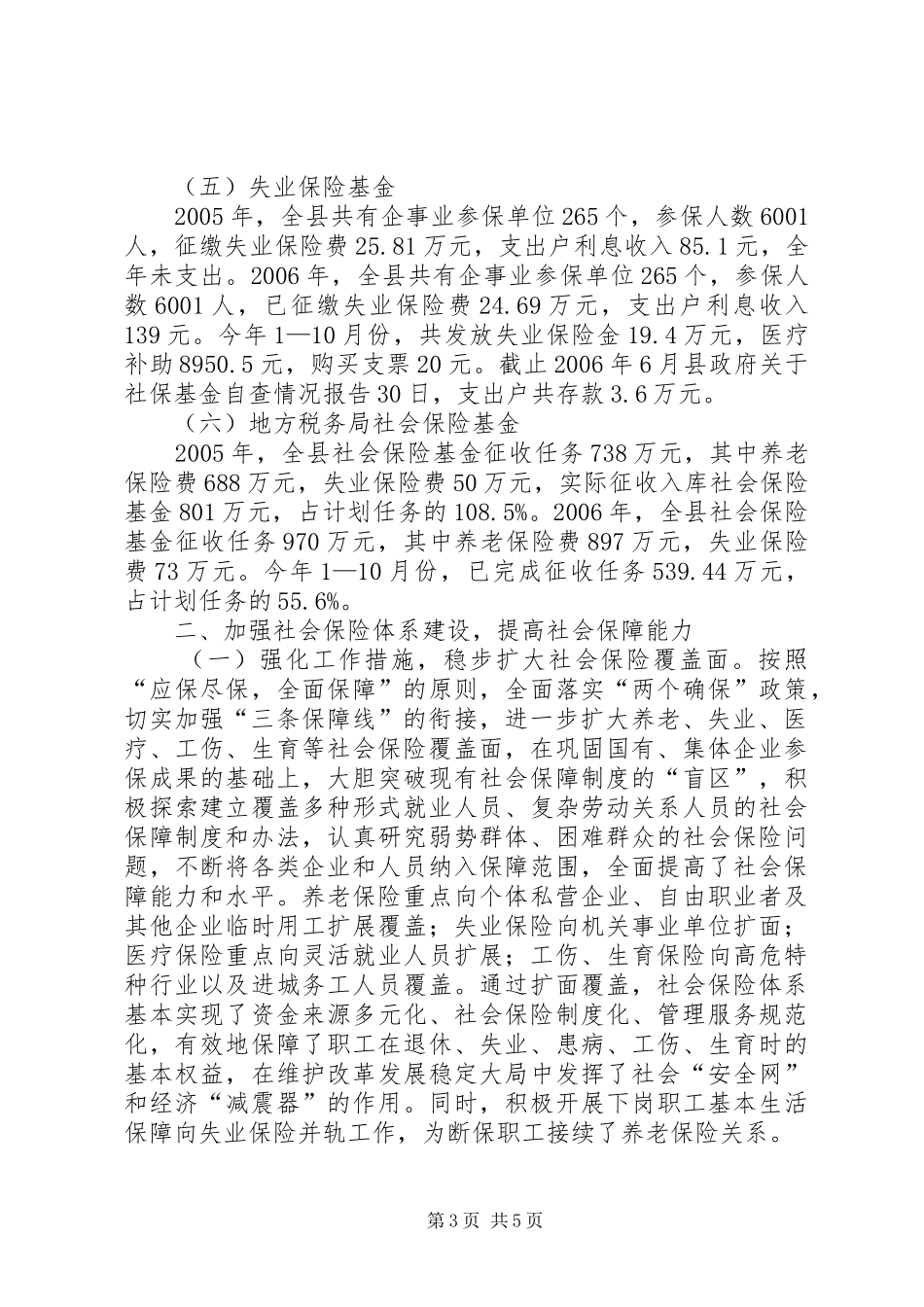 县政府关于社保基金自查情况报告_第3页