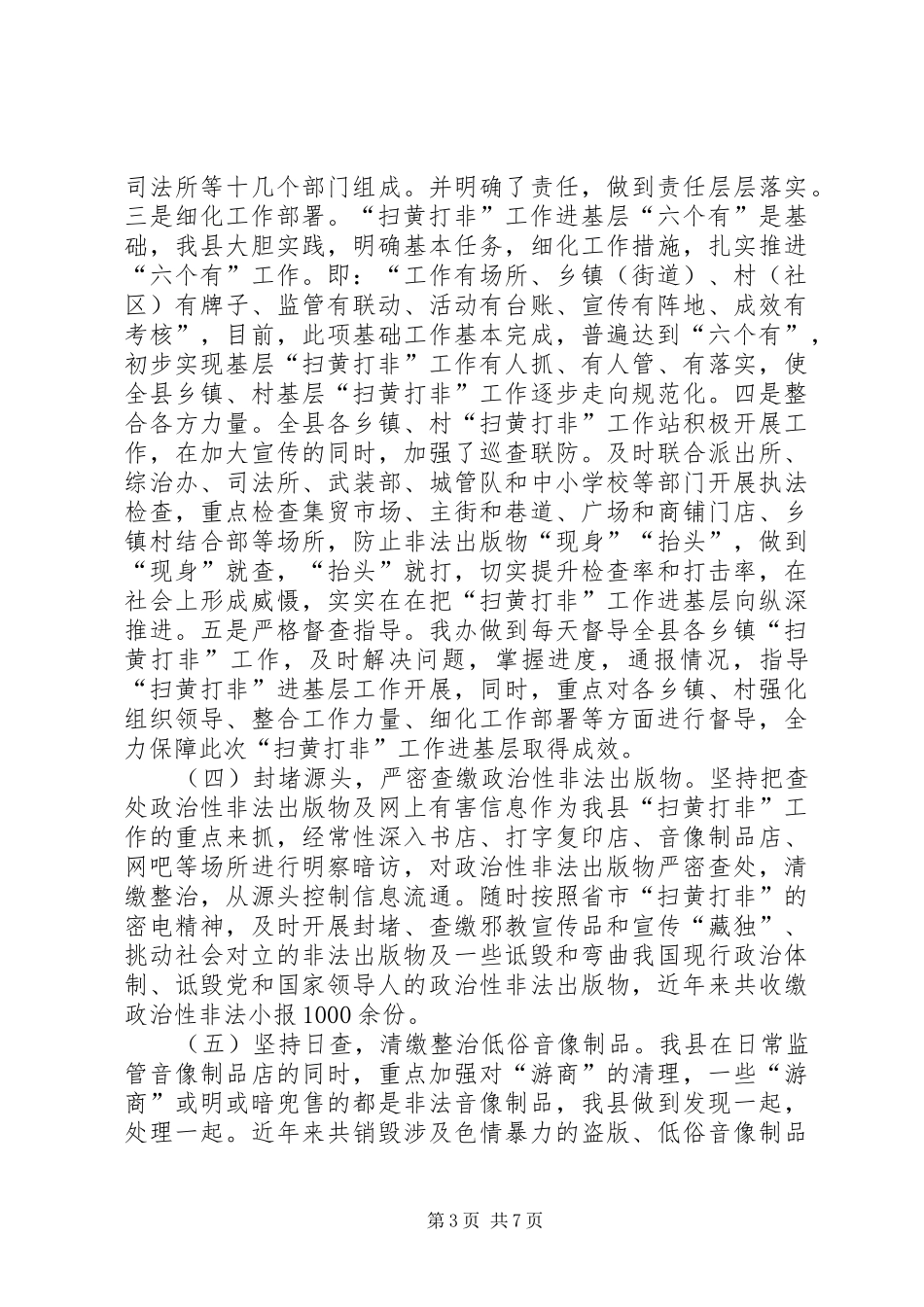 县扫黄打非工作汇报_第3页