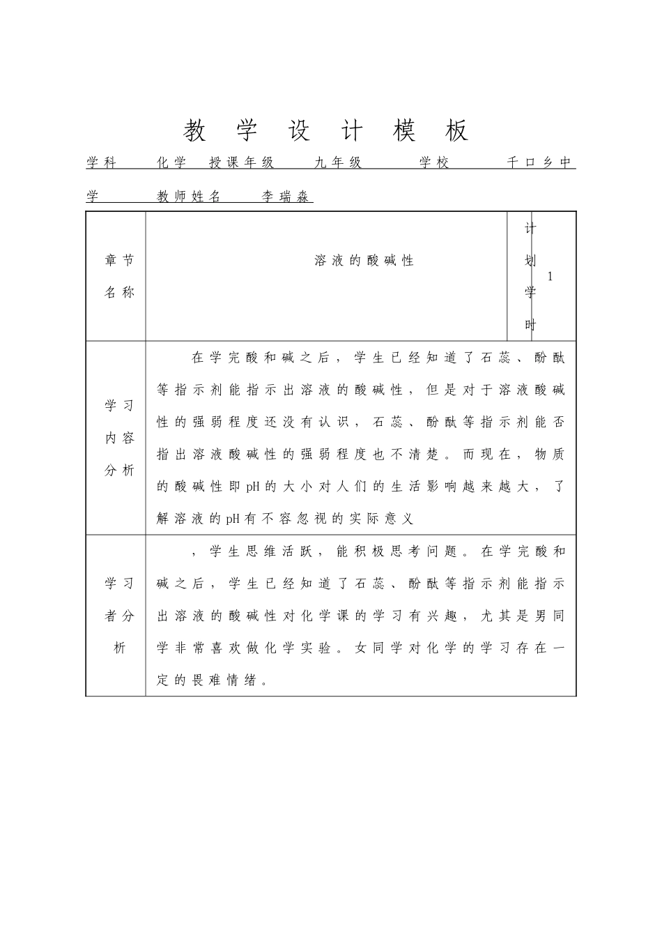 溶液的酸碱性李瑞淼_第1页