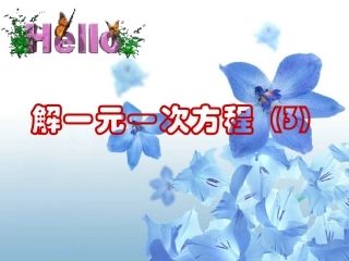 解一元一次方程(3)
