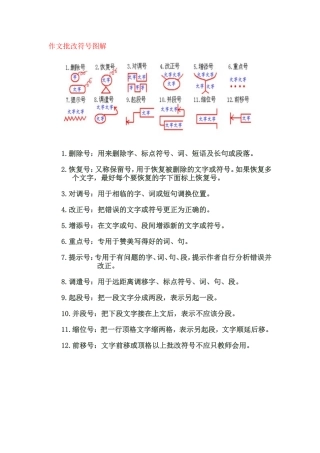 作文批改符号图解