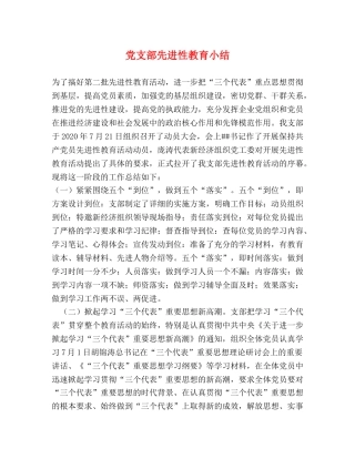 党支部先进性教育小结2 