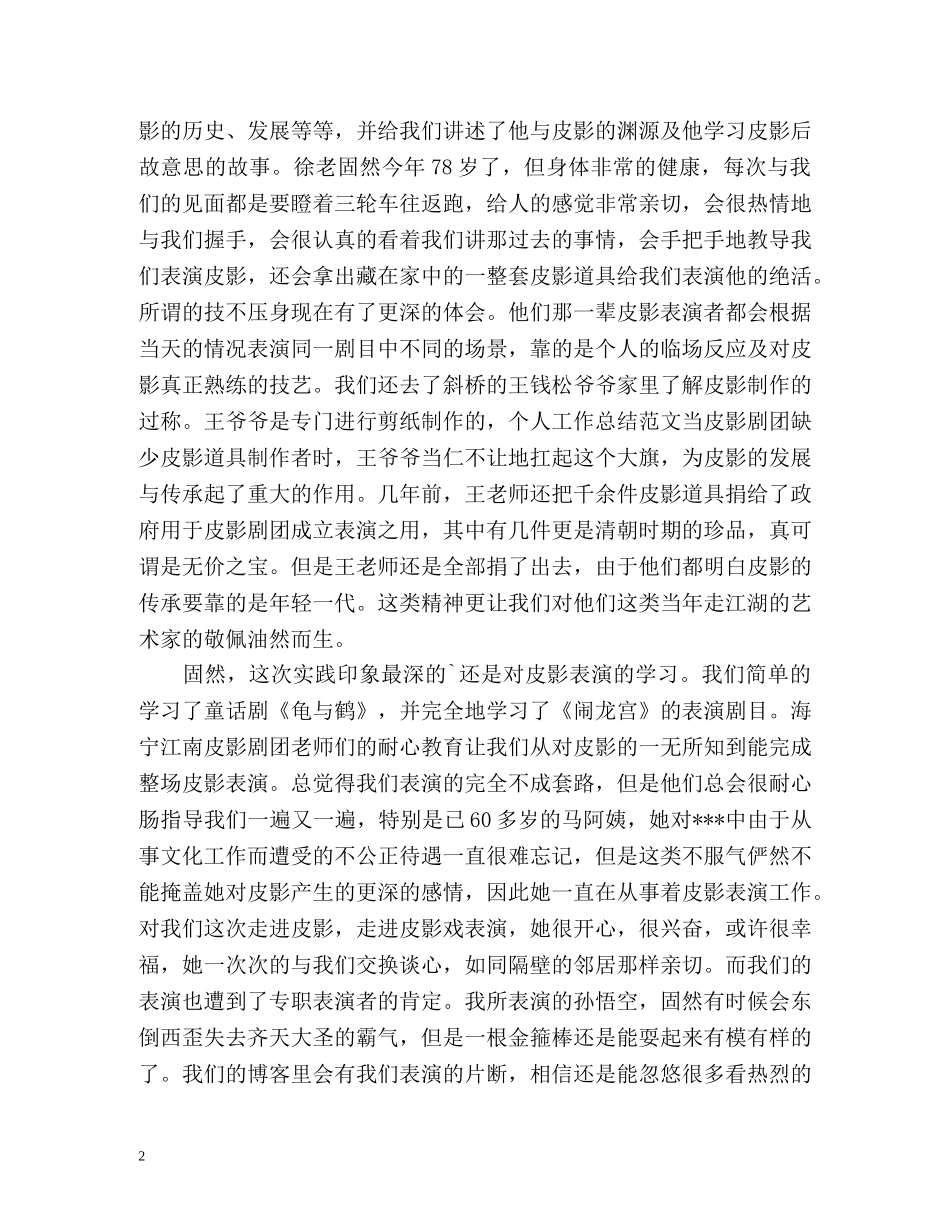 假期实践个人工作总结 _第2页