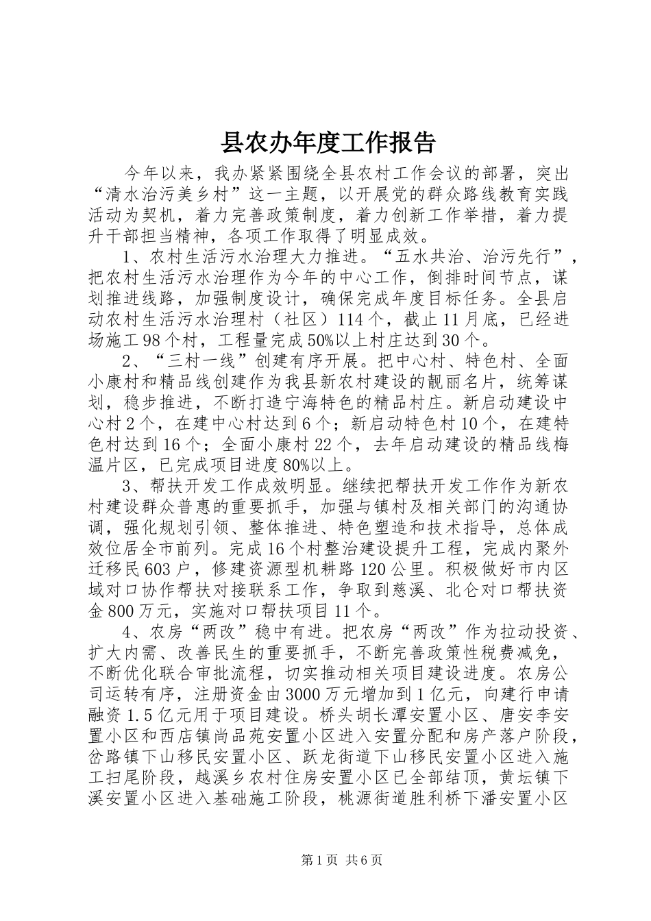 县农办年度工作报告_第1页