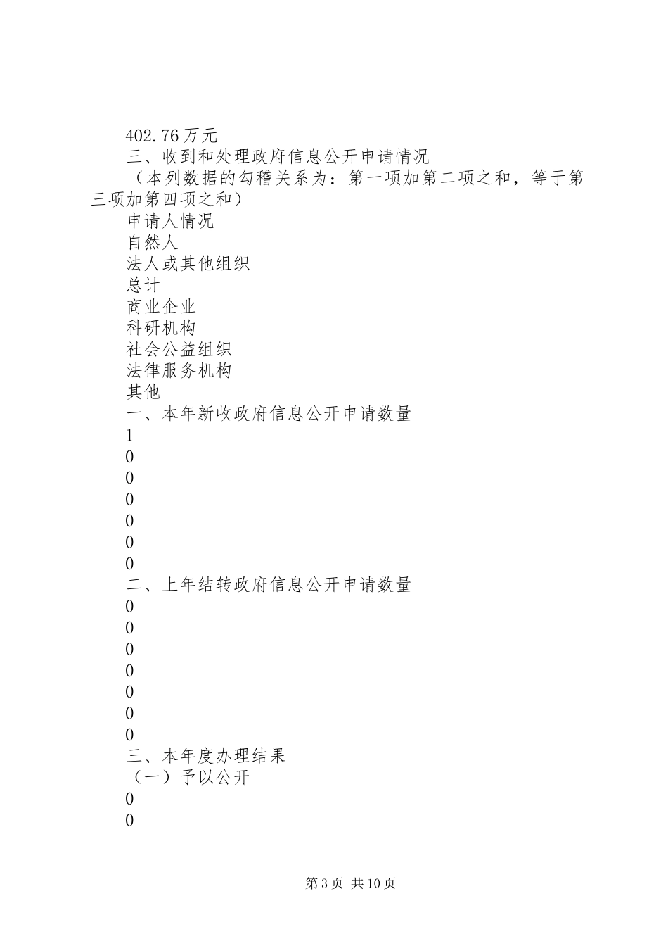 县公安局XX年度政府信息公开工作报告_第3页