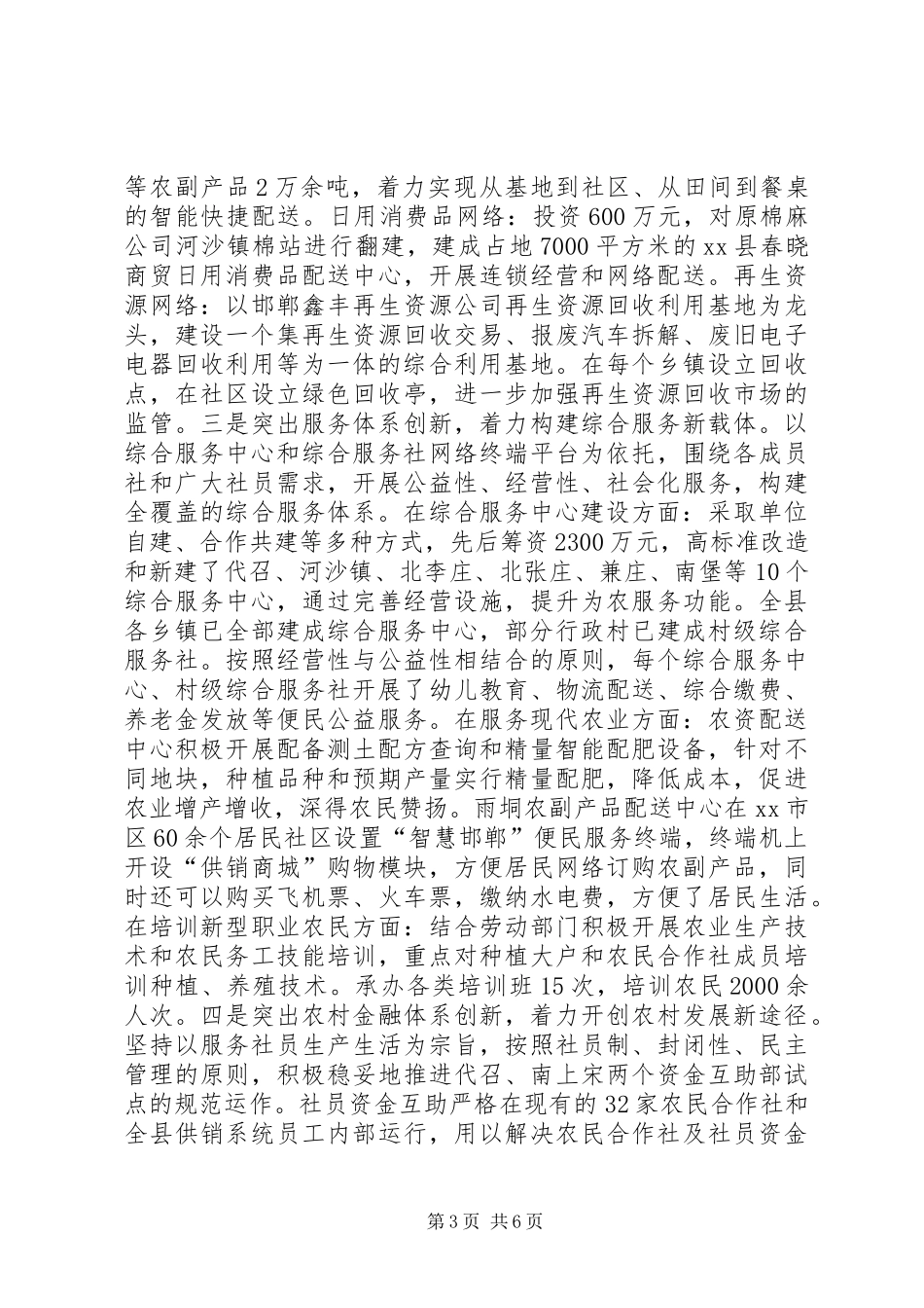 县供销社年度工作汇报_第3页