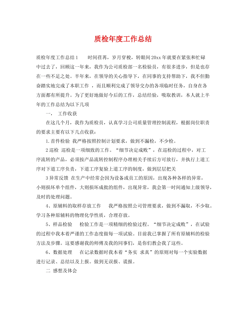 质检年度工作总结 _第1页