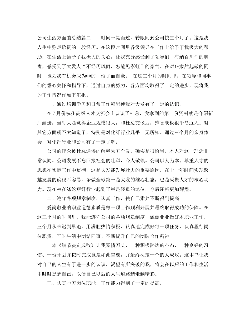 公司生活方面的总结 _第3页