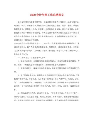 会计年终工作总结范文  (2)