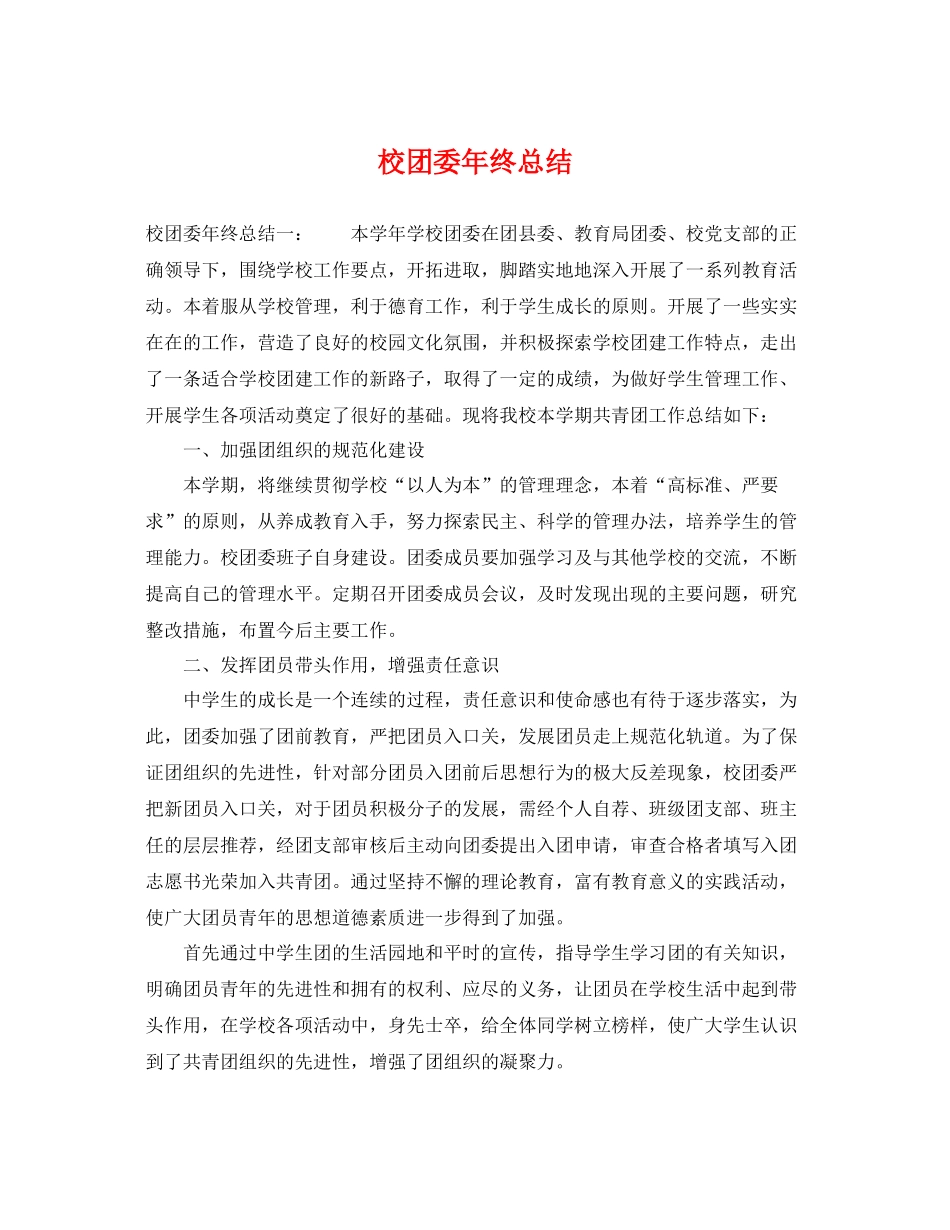 校团委年终总结 _第1页
