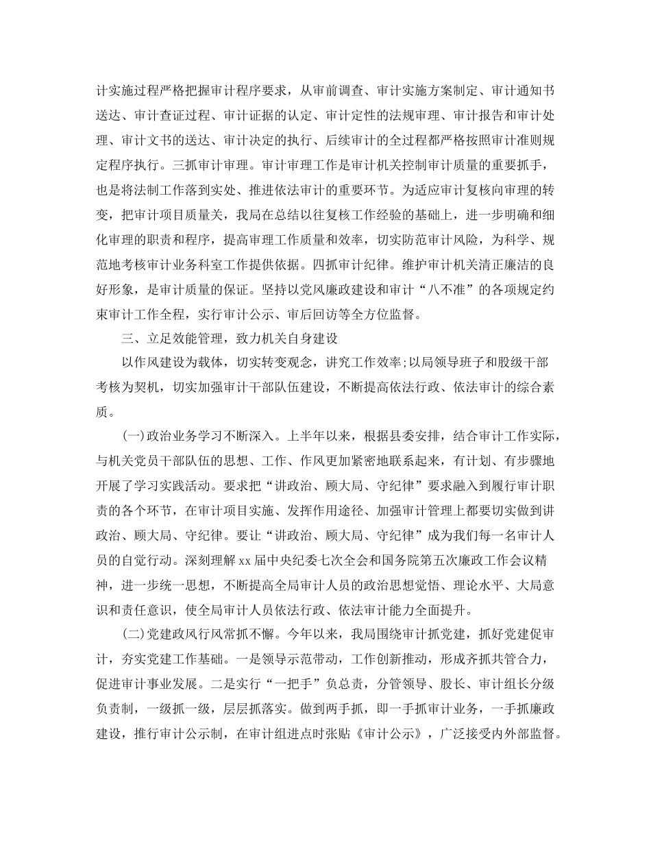 市审计局工作总结范文精选2020 _第3页