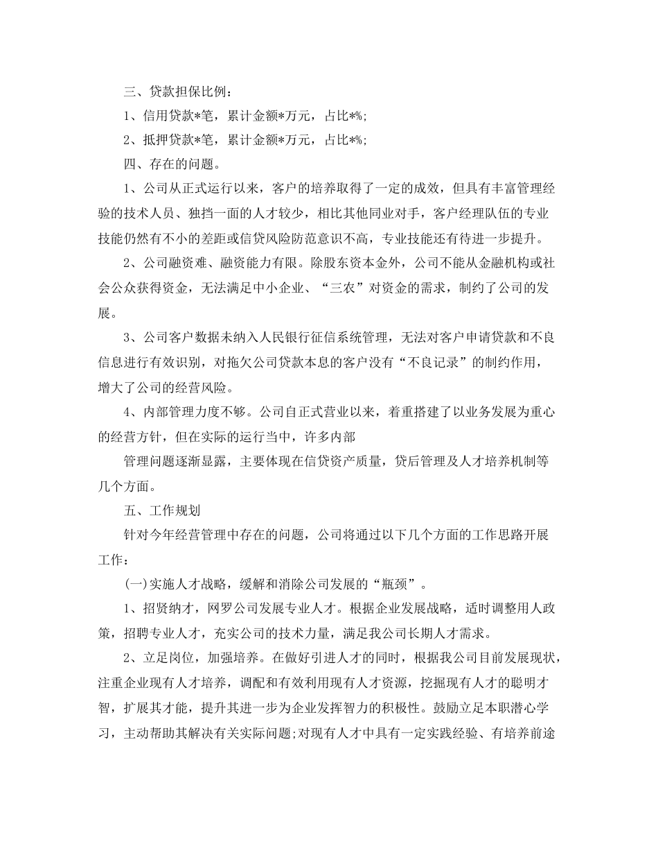 贷款公司年度工作总结 _第2页