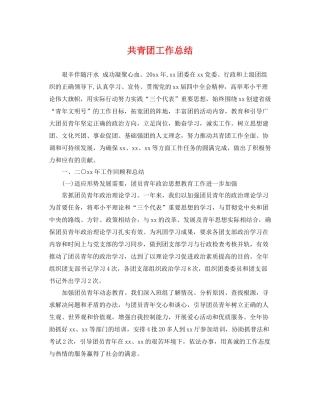共青团工作总结 