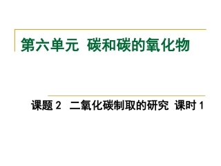 单元6_二氧化碳制取的研究1