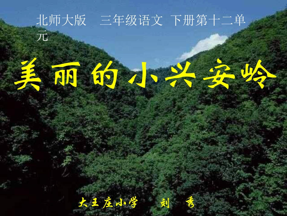 《美丽的小兴安岭》PPT课件(西师大版小学语文三年级下册课件)_第1页