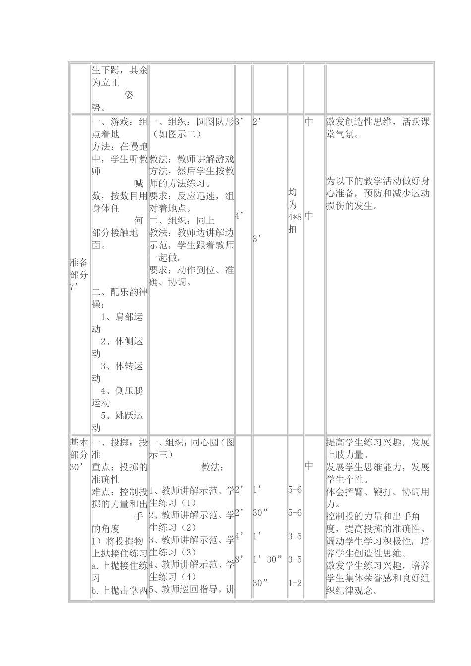 初中体育课教案投掷_第2页