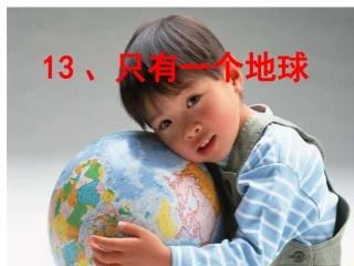 只有一个地球