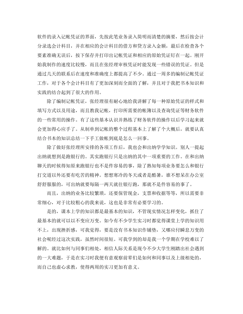 会计电算化个人实习总结 _第2页