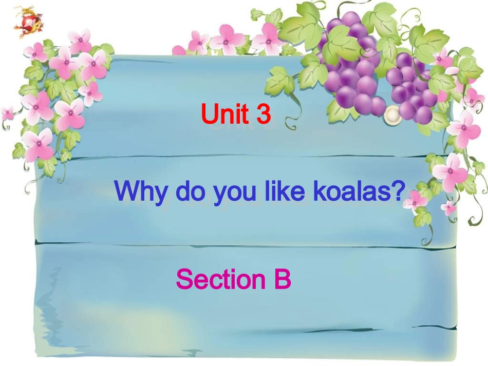 初一英语下册《Unit3Whydoyoulikekoalas》课件2_第1页