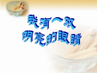 《我有一双明亮的眼睛》课件