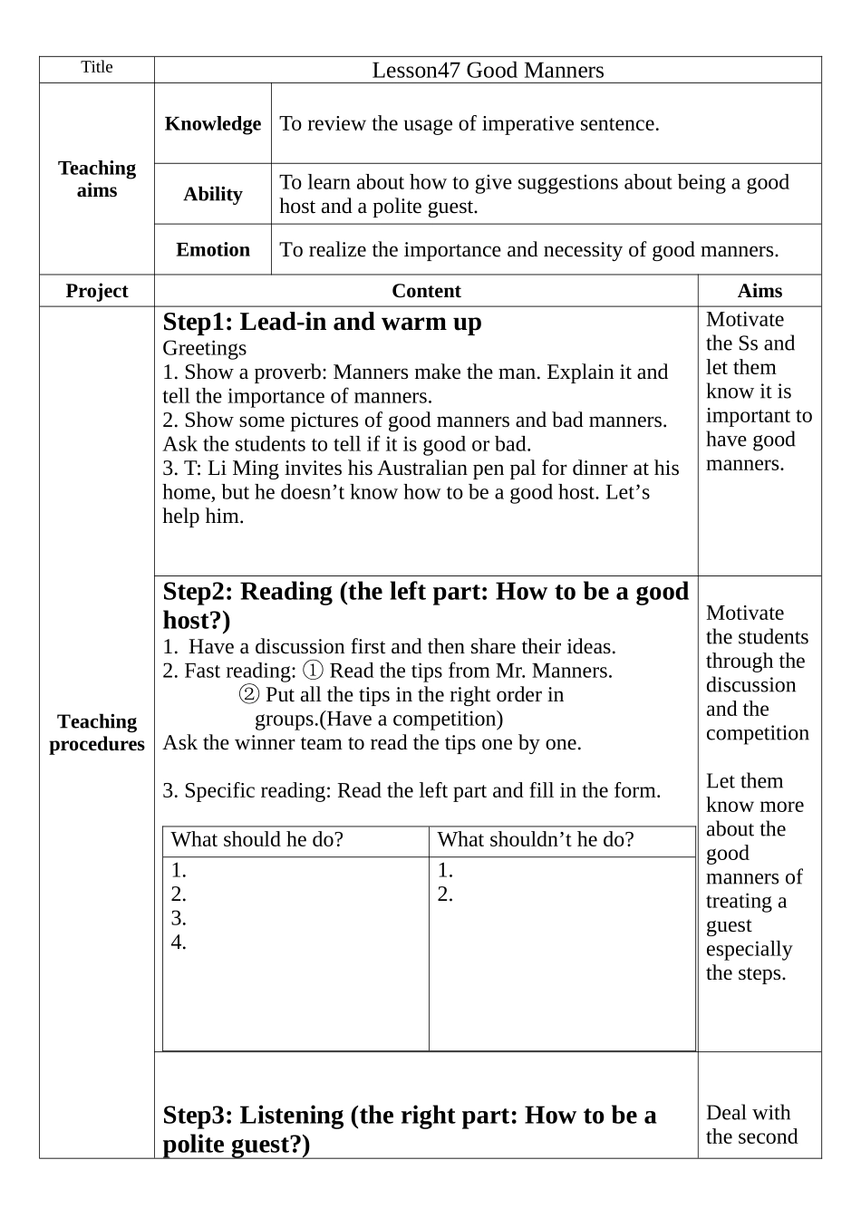 九年级第八单元Lesson47教学设计_第2页