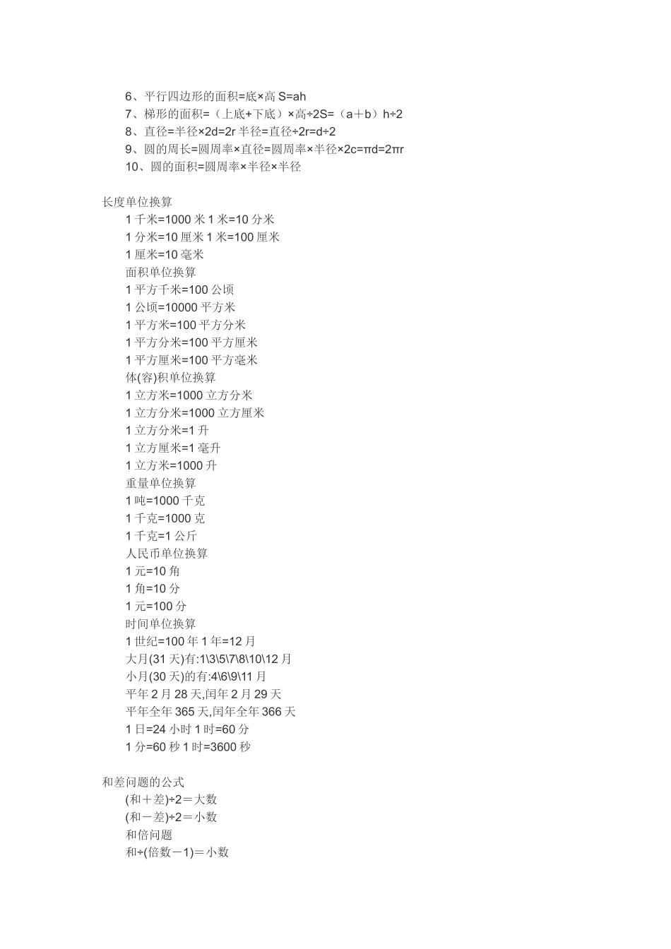 小学数学公式大全_小学生学习资源[1]_第3页