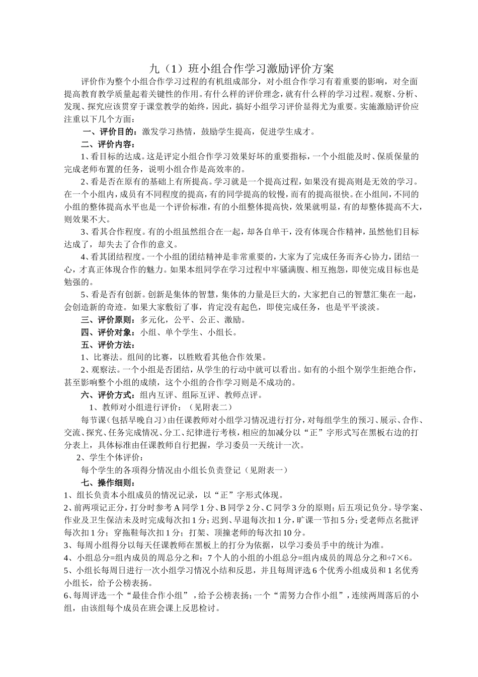 小组学习统分表_第1页