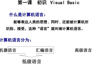 初三上册vb第一课初识VB课件