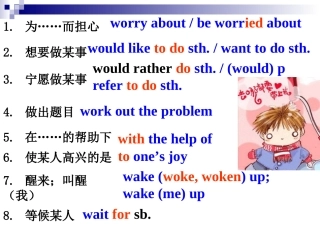 上海中考英语考纲词组