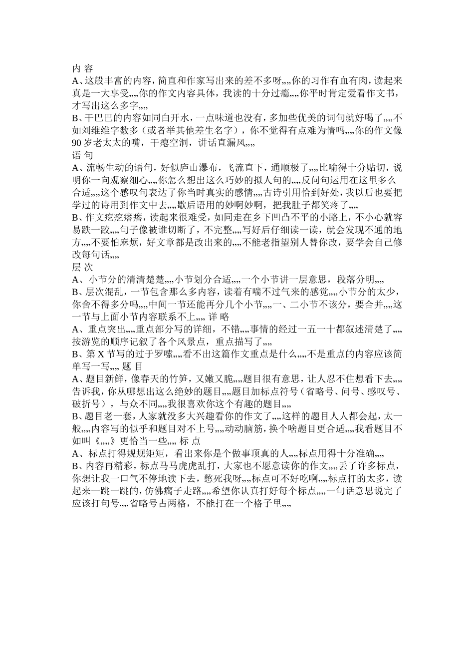 小学生作文评语_第2页