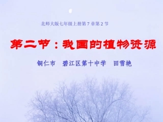 生物--北师大版七年级上：第7章第2节_我国的植物资源课件