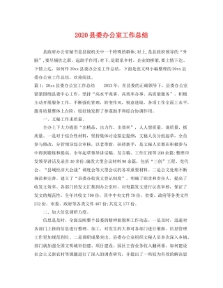 县委办公室工作总结  (2)