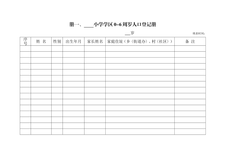 “双高双普”小学表册_第1页