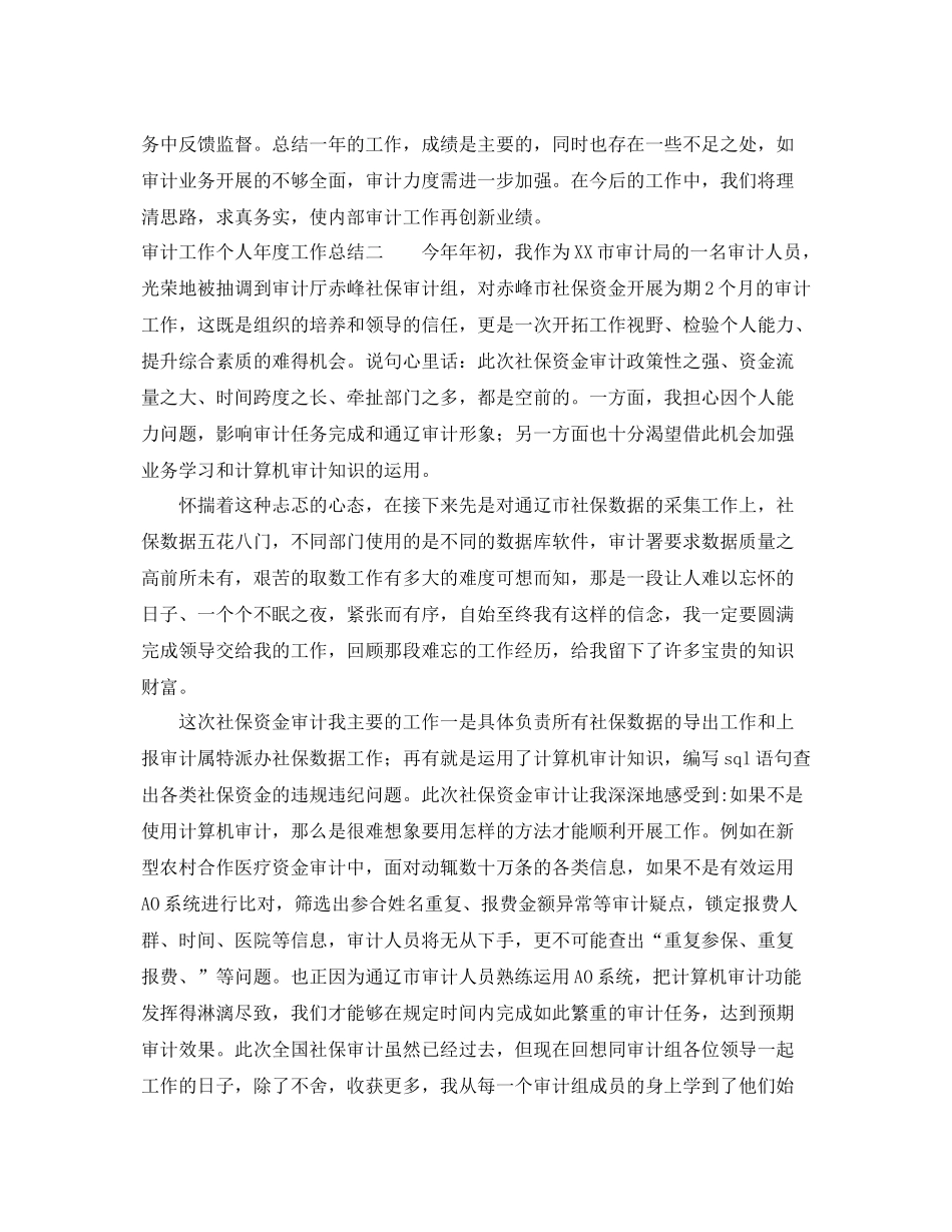 审计工作个人年度工作总结 _第3页